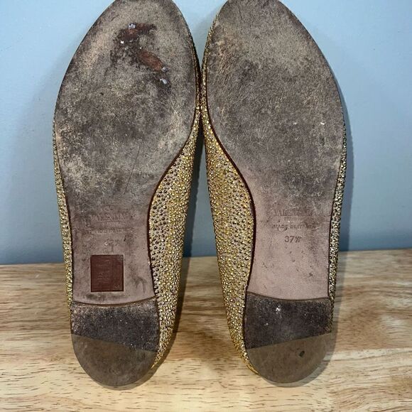 Valentino Garavani Glam Micro-Rockstud Ballet Flat Smoking Slipper Women’s 37.5 - Picture 8 of 15